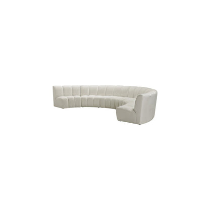 Infinity Cream Velvet 6pc. Modular Sectional