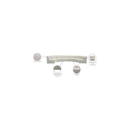 Infinity Cream Velvet 7pc. Modular Sectional