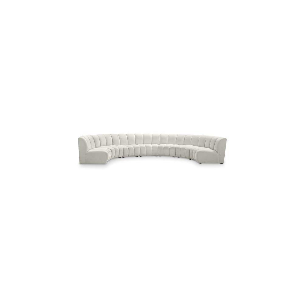 Infinity Cream Velvet 7pc. Modular Sectional