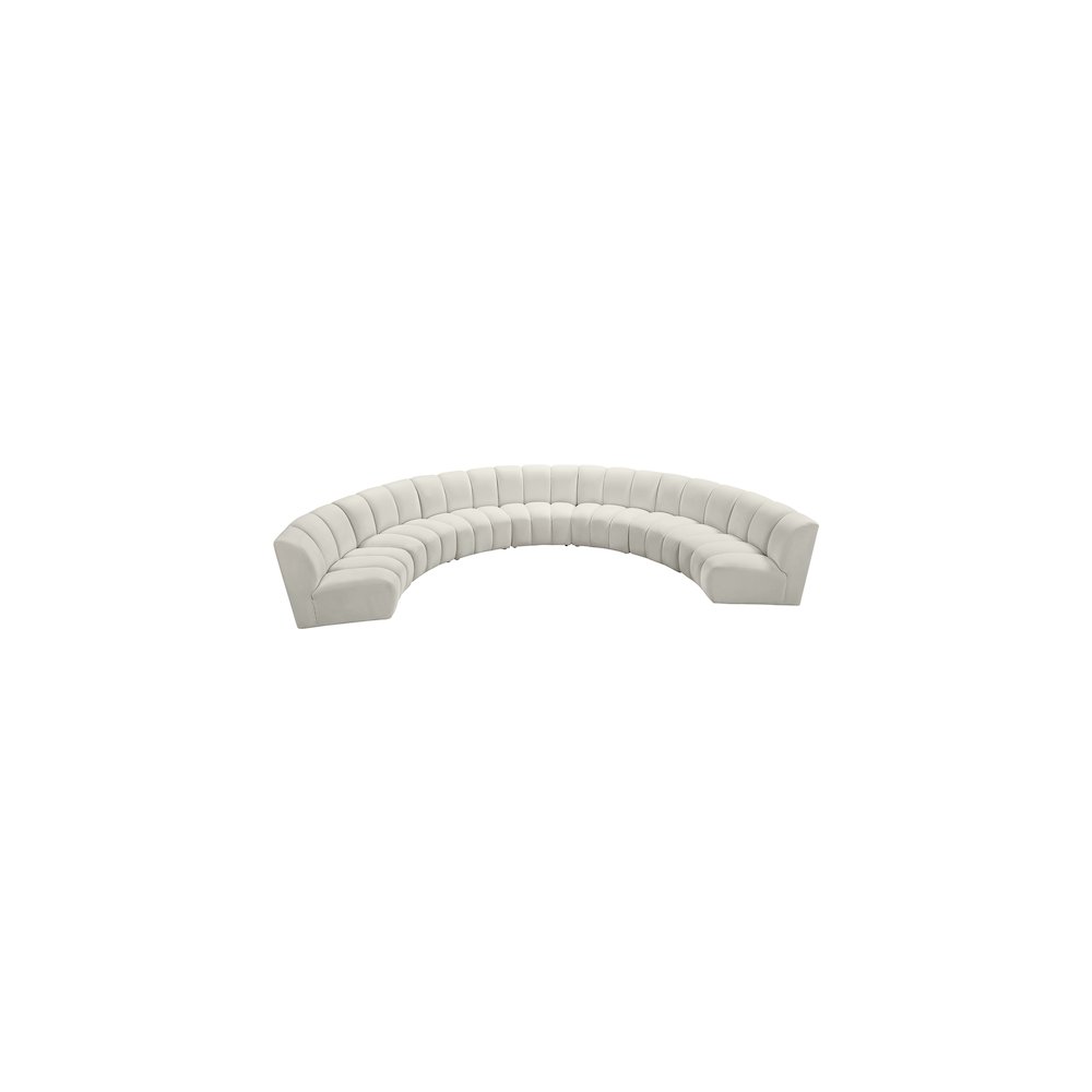 Infinity Cream Velvet 7pc. Modular Sectional