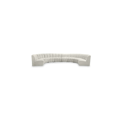 Infinity Cream Velvet 8pc. Modular Sectional