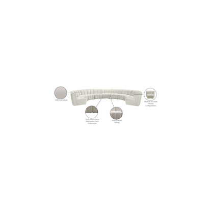 Infinity Cream Velvet 9pc. Modular Sectional