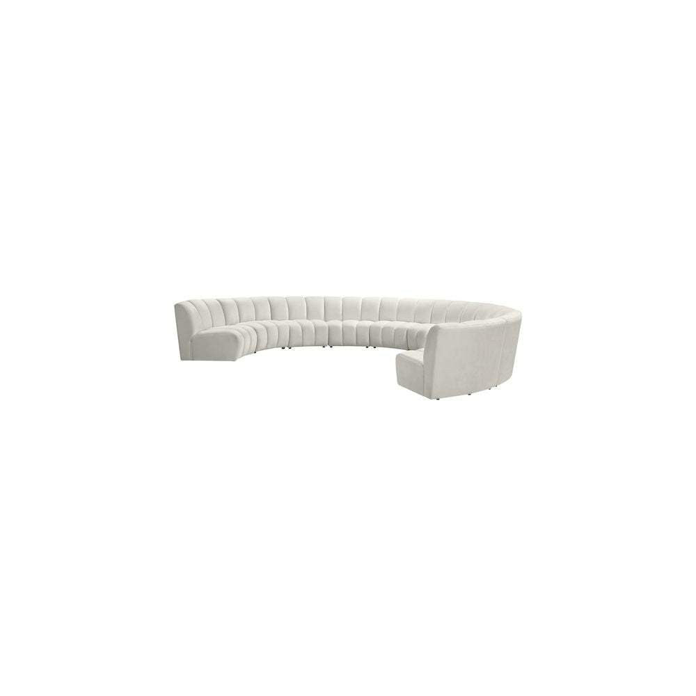 Infinity Cream Velvet 9pc. Modular Sectional