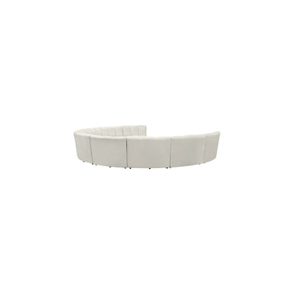 Infinity Cream Velvet 9pc. Modular Sectional