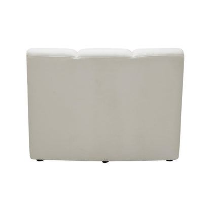 Velvet Modular Accent Chair with Foam Cushioning for Living Room, Cream Velvet