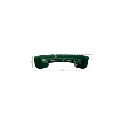 Infinity Green Velvet 10pc. Modular Sectional