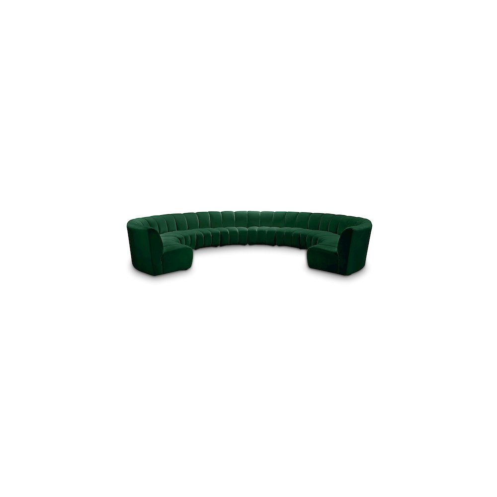 Infinity Green Velvet 10pc. Modular Sectional