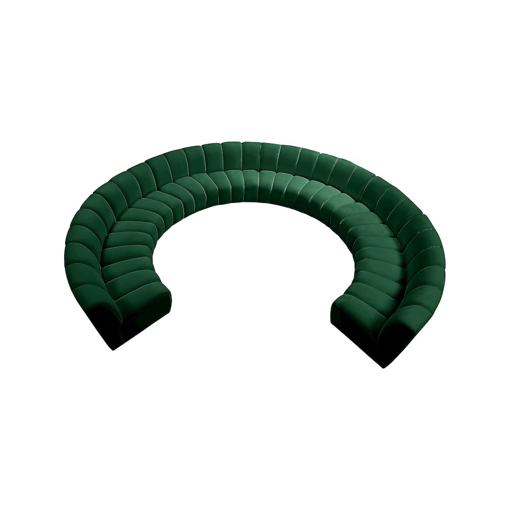 Infinity Green Velvet 10pc. Modular Sectional