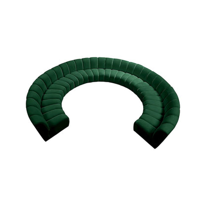 Infinity Green Velvet 10pc. Modular Sectional