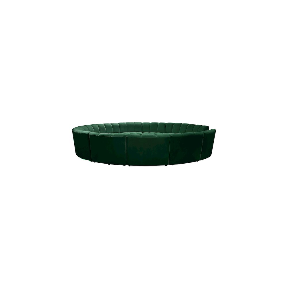 Infinity Green Velvet 12pc. Modular Sectional