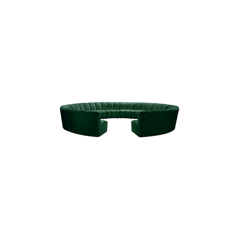 Infinity Green Velvet 12pc. Modular Sectional