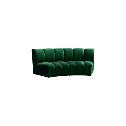 Infinity Green Velvet 2pc. Modular Sectional