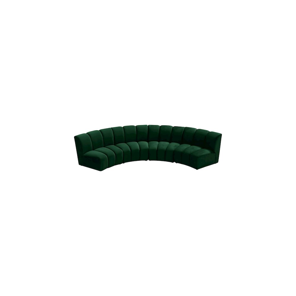 Infinity Green Velvet 4pc. Modular Sectional