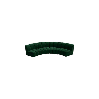 Infinity Green Velvet 4pc. Modular Sectional