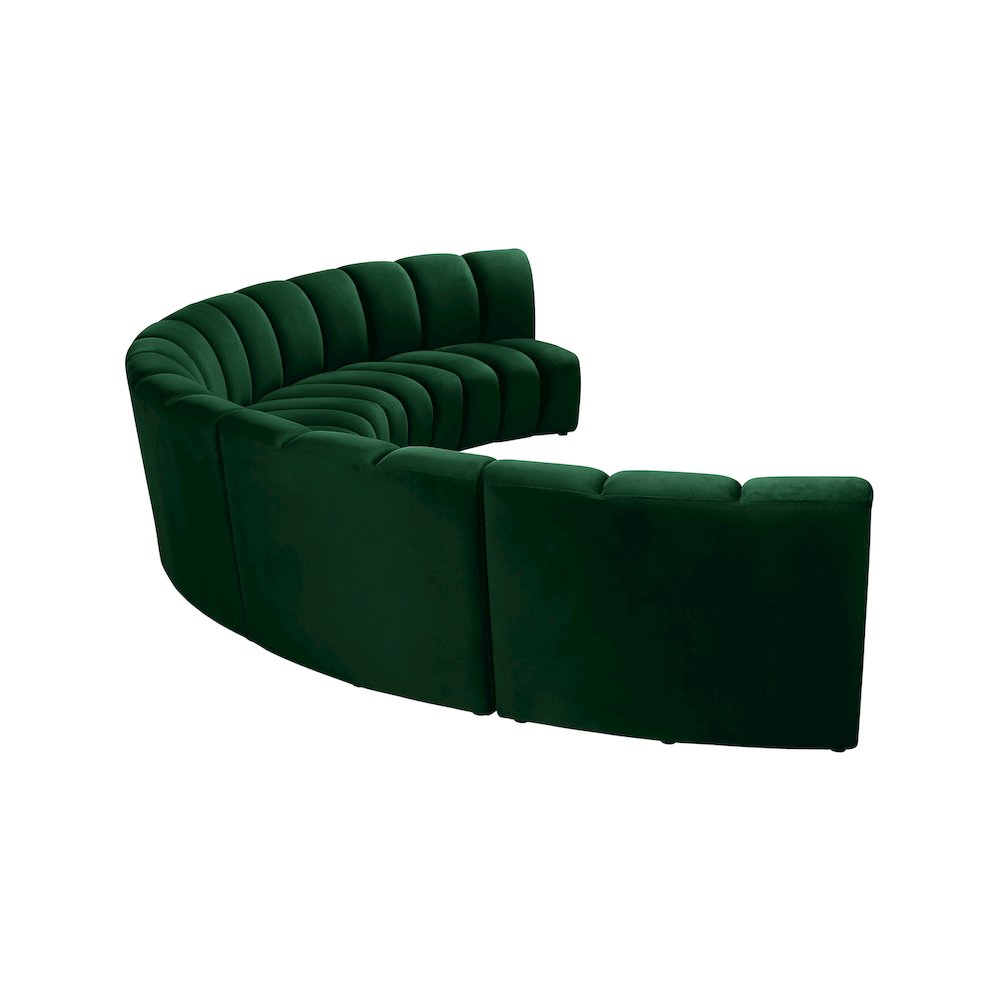 Infinity Green Velvet 5pc. Modular Sectional