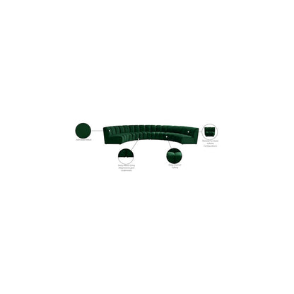 Infinity Green Velvet 6pc. Modular Sectional