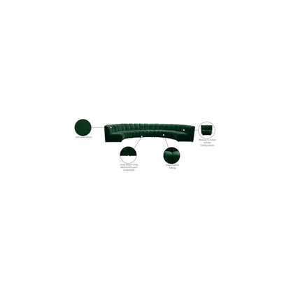 Infinity Green Velvet 7pc. Modular Sectional