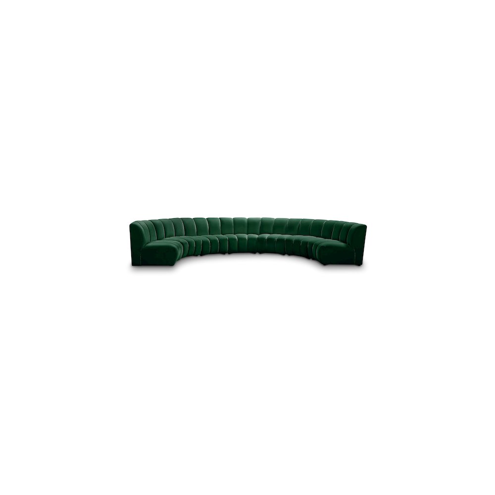 Infinity Green Velvet 7pc. Modular Sectional