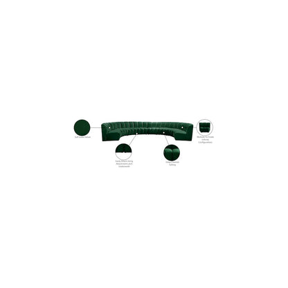Infinity Green Velvet 8pc. Modular Sectional