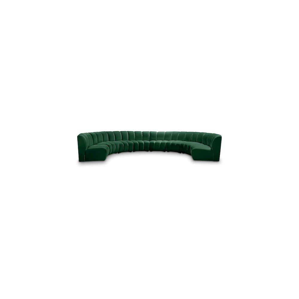 Infinity Green Velvet 8pc. Modular Sectional