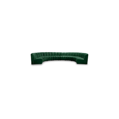 Infinity Green Velvet 8pc. Modular Sectional
