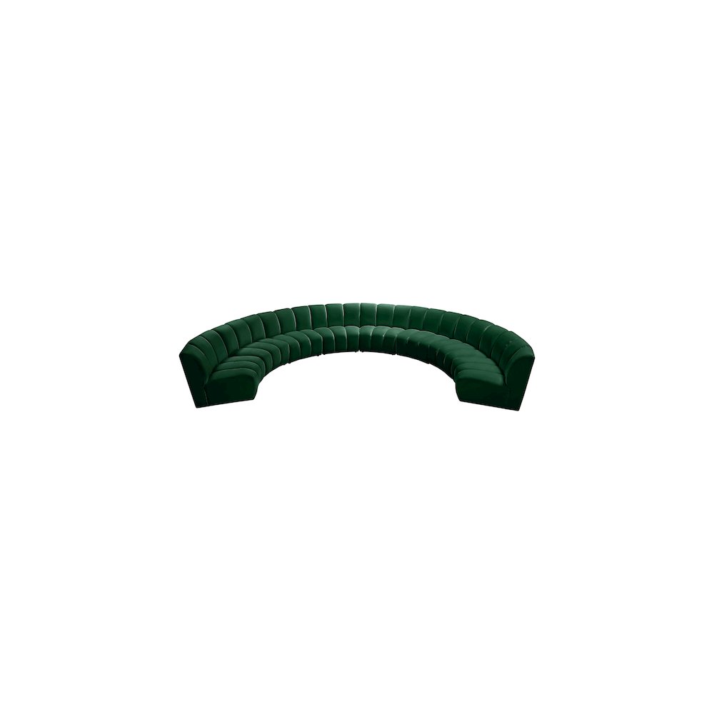 Infinity Green Velvet 8pc. Modular Sectional