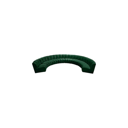 Infinity Green Velvet 8pc. Modular Sectional