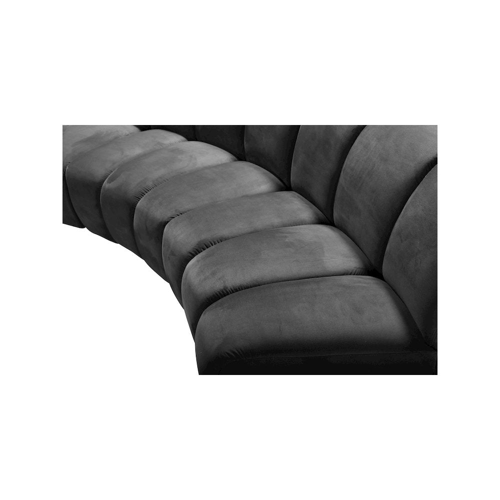 Infinity Grey Velvet 6pc. Modular Sectional