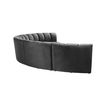 Infinity Grey Velvet 6pc. Modular Sectional