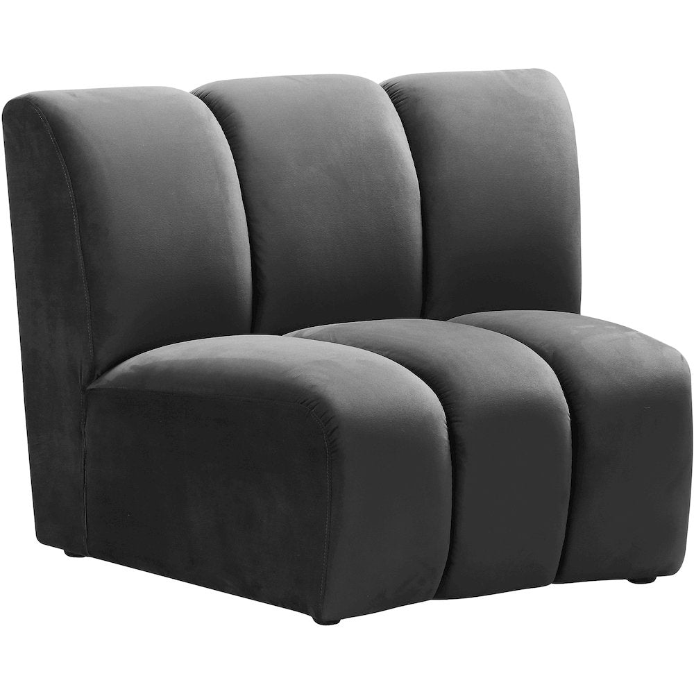 Infinity Grey Velvet Modular Chair