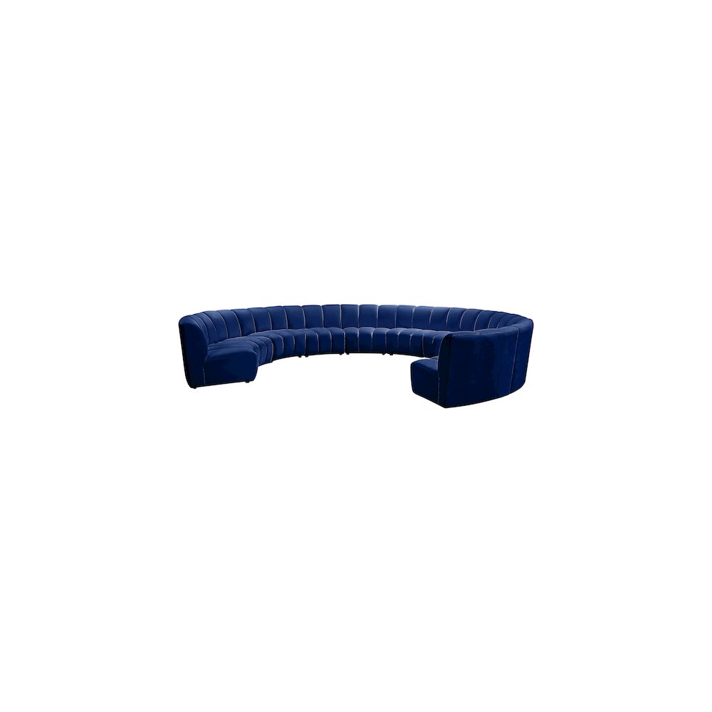 Infinity Navy Velvet 10pc. Modular Sectional