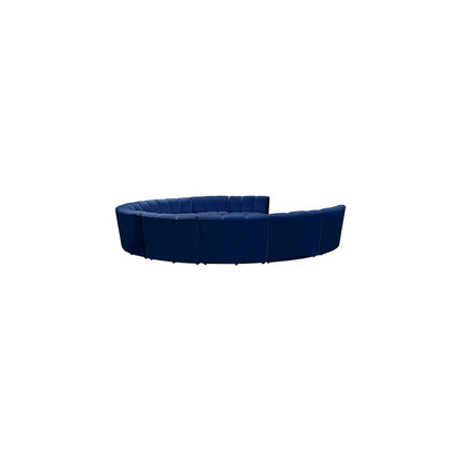 Infinity Navy Velvet 10pc. Modular Sectional