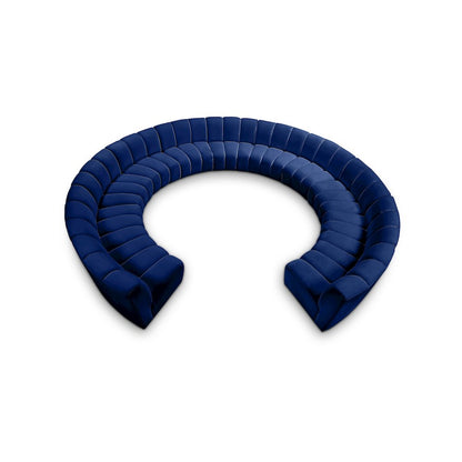Infinity Navy Velvet 11pc. Modular Sectional