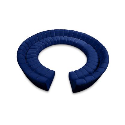 Infinity Navy Velvet 12pc. Modular Sectional