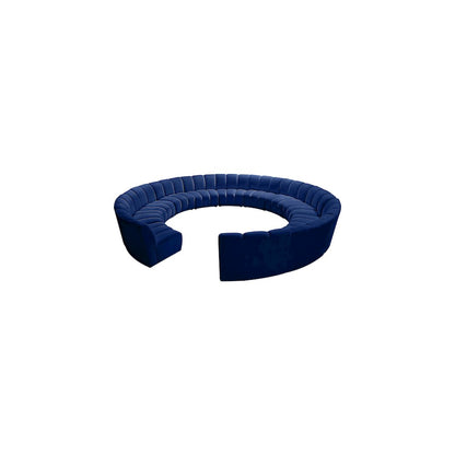 Infinity Navy Velvet 12pc. Modular Sectional