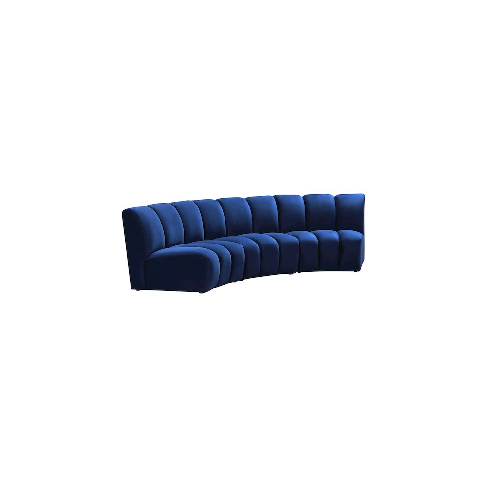 Infinity Navy Velvet 3pc. Modular Sectional