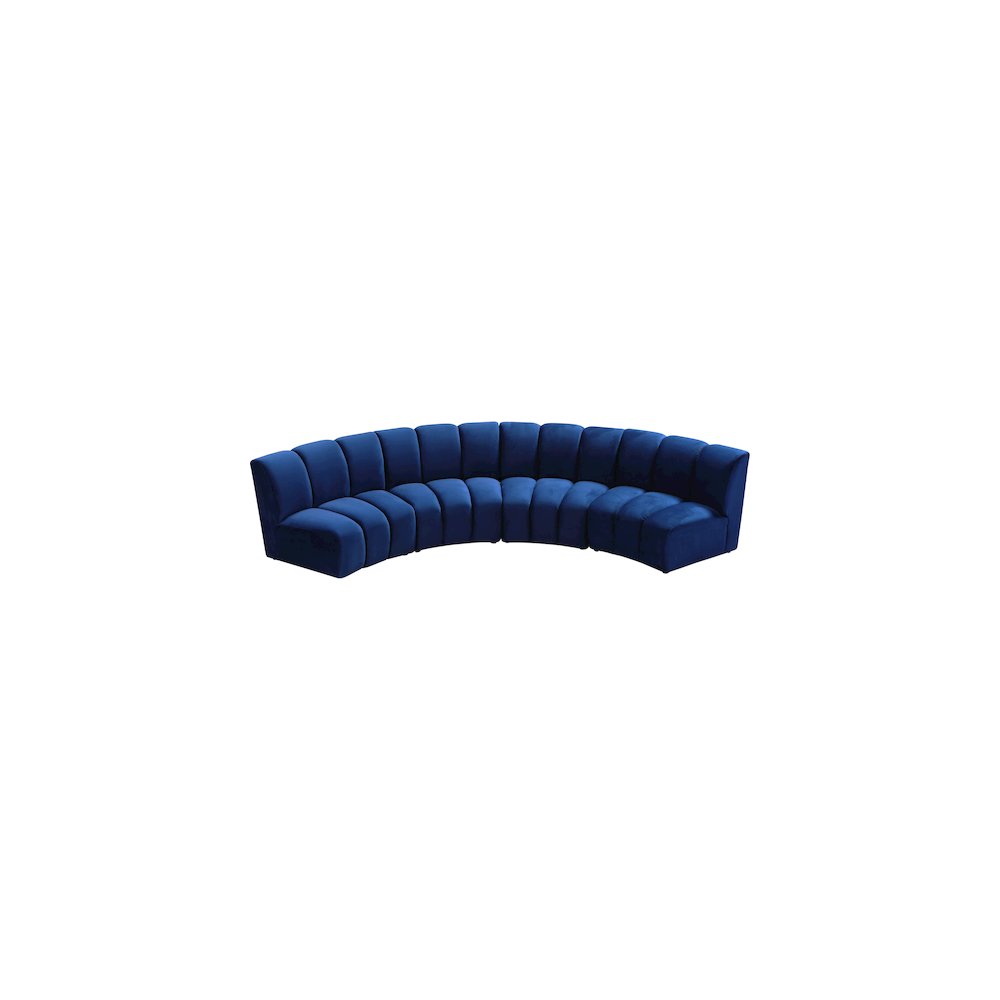 Infinity Navy Velvet 4pc. Modular Sectional