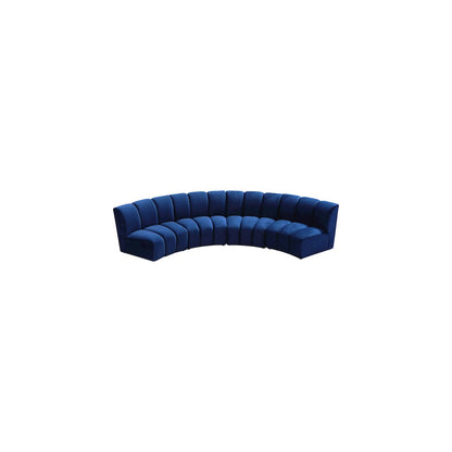Infinity Navy Velvet 4pc. Modular Sectional