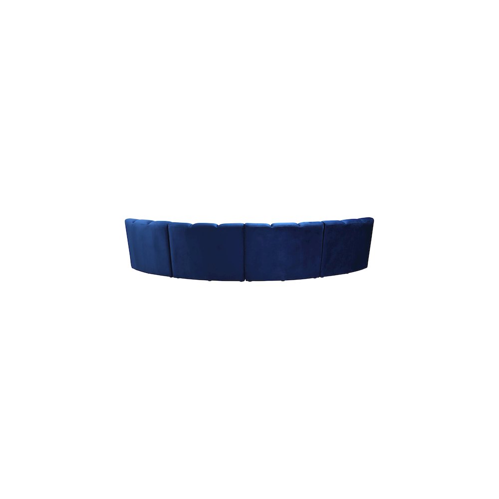 Infinity Navy Velvet 4pc. Modular Sectional