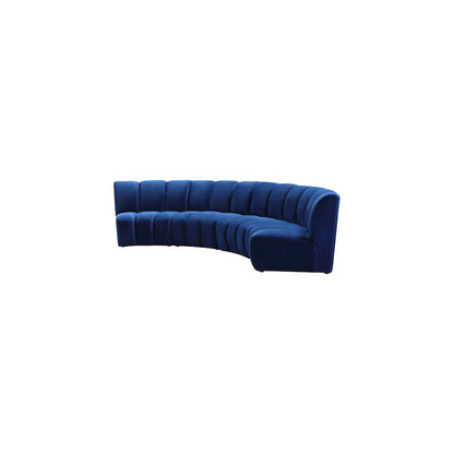 Infinity Navy Velvet 4pc. Modular Sectional