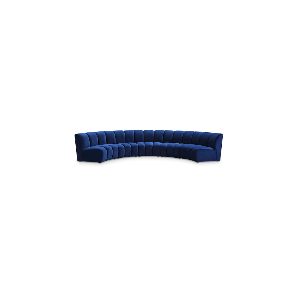 Infinity Navy Velvet 5pc. Modular Sectional