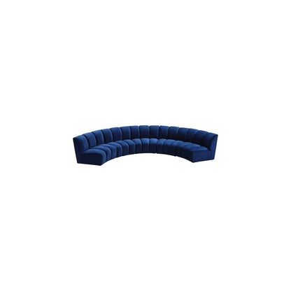 Infinity Navy Velvet 5pc. Modular Sectional