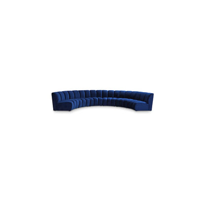 Infinity Navy Velvet 6pc. Modular Sectional