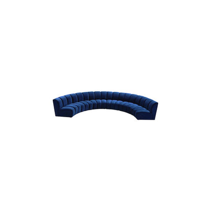 Infinity Navy Velvet 6pc. Modular Sectional