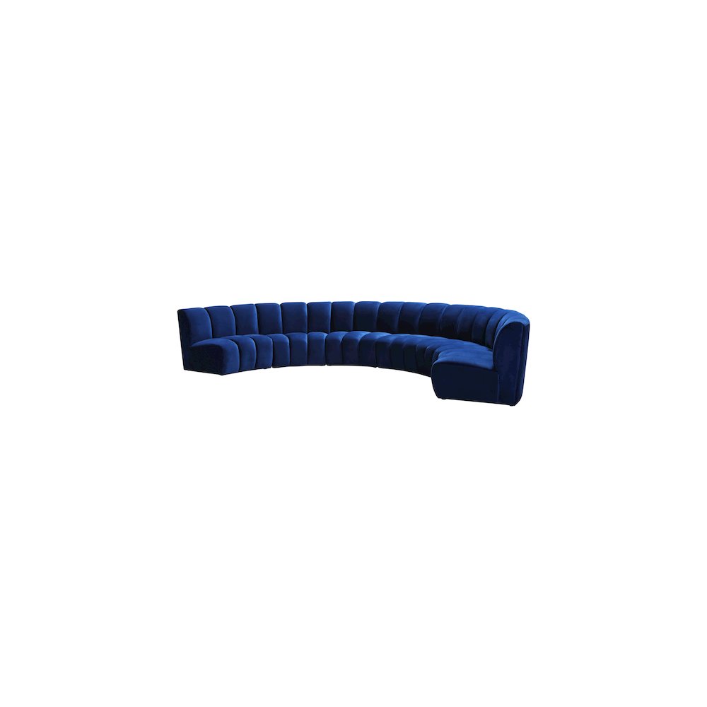 Infinity Navy Velvet 6pc. Modular Sectional