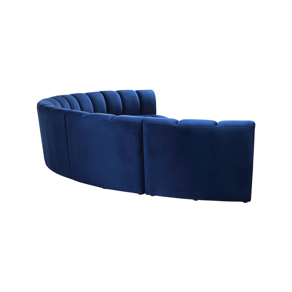 Infinity Navy Velvet 6pc. Modular Sectional