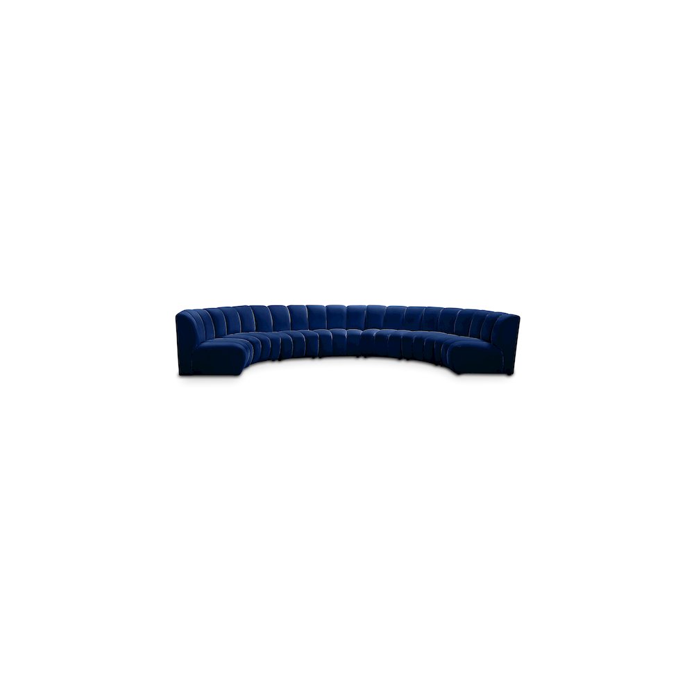 Infinity Navy Velvet 7pc. Modular Sectional