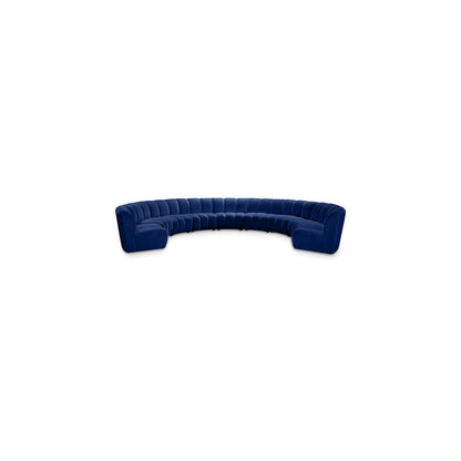 Infinity Navy Velvet 9pc. Modular Sectional