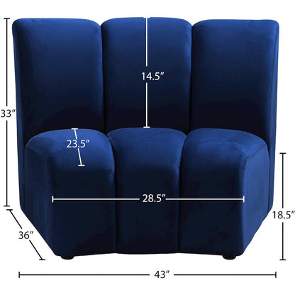 Infinity Navy Velvet Modular Chair