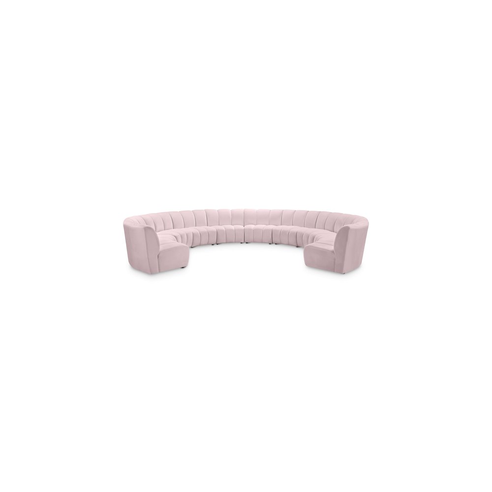 Infinity Pink Velvet 10pc. Modular Sectional